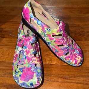 Alegria PG Lite Floral Leather Comfort Shoes Women’s EU 40 US 9-9.5 Nursing